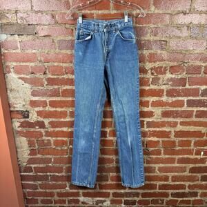 Vintage Levis Jeans Womens 24x32 Medium Wash High Rise Straight White Tab 80s